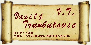 Vasilj Trumbulović vizit kartica